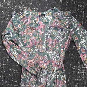 Current Air Multicolor Floral Long Sleeve Dress